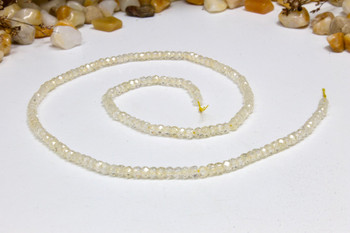 Cream Zircon CZ AA Grade Polished 2x3mm Faceted Rondelle