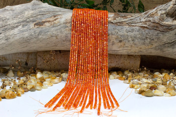 Orange Zircon CZ AA Grade Polished 2x3mm Faceted Rondelle