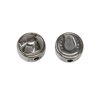 Stainless Steel 10mm Horse / Shoe Coin