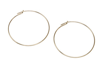 14K Gold Filled 30mm Beading Earring Hoops - Sold as a Pair