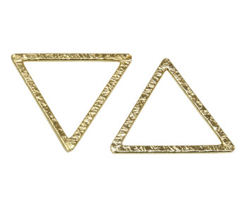 22mm Open Triangle - Light Gold Plated