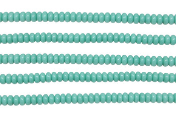 Czech Glass 4mm Rondel -- Turquoise