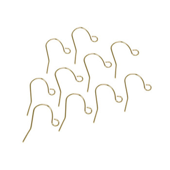 18K Gold Plated Hypoallergenic 13x18mm Hook Ear Wires - 5 Pairs