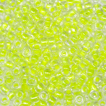 Size 6 Matsuno Seed Beads -- 206C Neon Yellow Lined