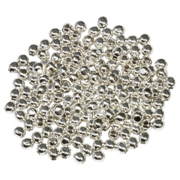Size 8 Hex Seed Beads -- Silver Plated Brass