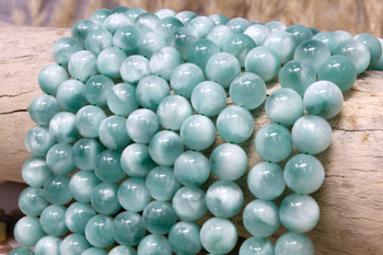 Green Angelite AA Grade Brazil Polished 12mm Round