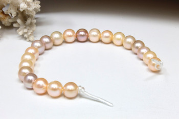 Freshwater Pearls Rose 9mm Round - 2mm Large Hole