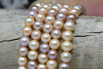 Freshwater Pearls Rose 9mm Round - 2mm Large Hole