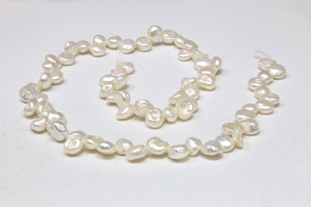 Freshwater Pearls White 6-8mm Keshi