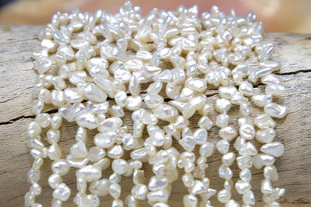Freshwater Pearls White Approximate 6-8mm Keshi