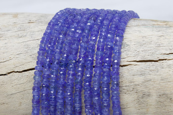 Tanzanite Polished 4-5mm Faceted Rondel