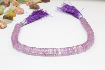 Pale Amethyst Polished 7mm Faceted Tire