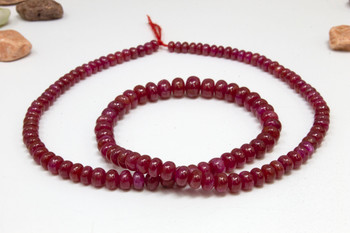 Ruby Polished 3.5-6mm Graduated Smooth Rondel