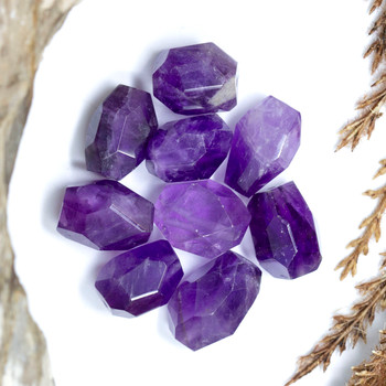 Amethyst Polished 10-20mm Faceted Nugget