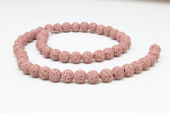 Lava Rock Pink 8mm Round