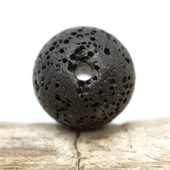 Black Lava Rock 16mm Round