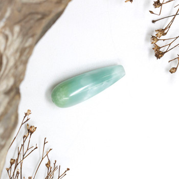 Green Angelite A Grade 10x30mm Long Drop