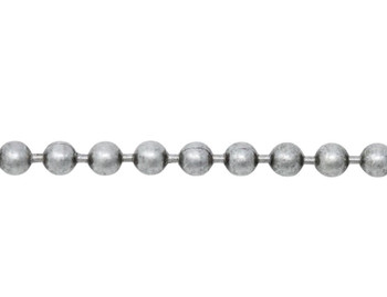 Antique Silver 2.3mm Ball Chain - Sold By 6 Inches