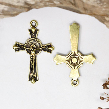 Gold Plated 28.73x43.15mm Crucifix Pendant