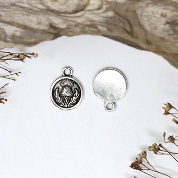 Silver Plated Thistle Charm