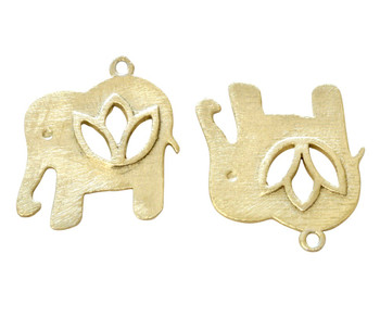 Light Gold Plated 27x22mm Elephant Charm