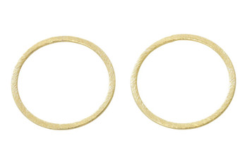 Light Gold Plated 30mm Open Ring Charm / Connector