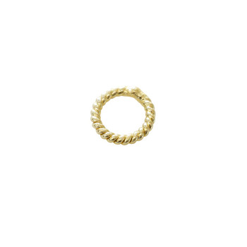 Light Gold Plated 8mm Twisted Ring