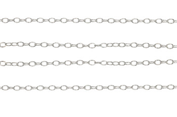 Sterling Silver 1.65x2.35mm Cable Chain - Sold By 6 Inches