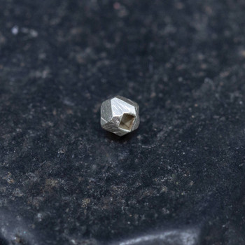 Sterling Silver 3.5x3mm Faceted Cube Bead
