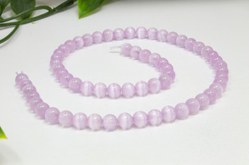 Selenite Heat Treated Lilac Polished 6mm Round