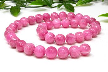 Mashan Jade Dyed Fuchsia Polished 10mm Round