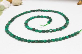 Malachite Polished 4mm Faceted Coin