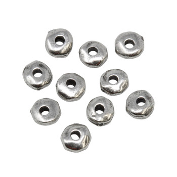 White Bronze Plated 5mm Nuggets - 10 Pieces