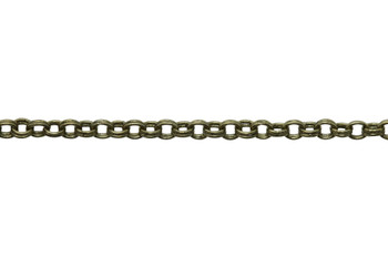 Antique Brass 1.8mm Petite Double Rolo Chain - Sold By 6 Inches