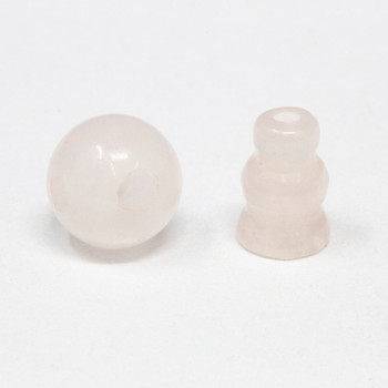 Rose Quartz Polished 8mm Guru Bead