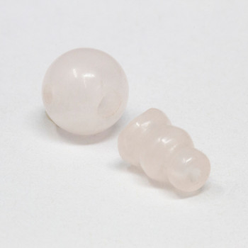 Rose Quartz Polished 8mm Guru Bead