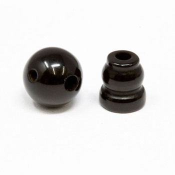Black Onyx Polished 8mm Guru Bead