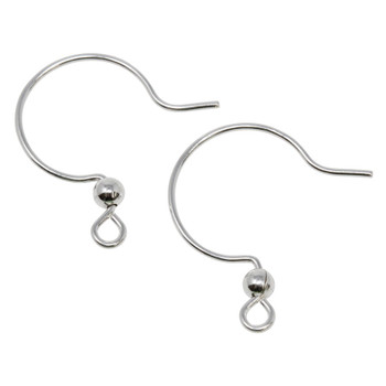 Sterling Silver Circle Ear Wires - Sold as a Pair