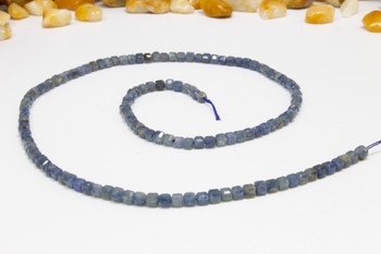 Sapphire Polished 3mm Faceted Cube