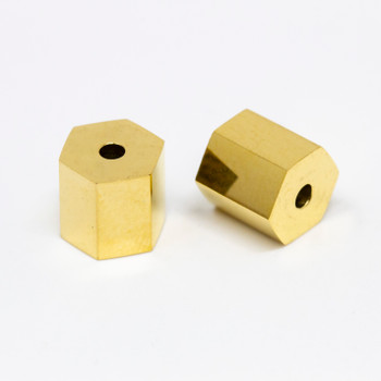 Gold Plated Stainless Steel 8mm Hexagon Bead