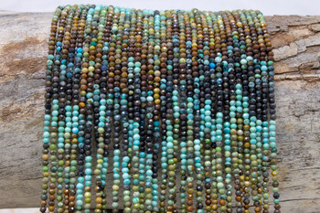 Hubei Turquoise Banded Polished 2mm Faceted Round