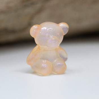 Luminous Acrylic 16mm Glitter Bear Mix Beads - Package of 20