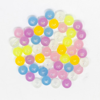 Luminous Acrylic Glow in the Dark Mix 7.5mm Round 15mm Star Beads - Package of 50