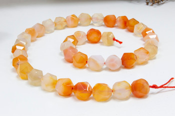 Carnelian Polished 9x10mm Faceted Nugget