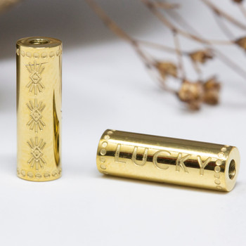 Gold Plated Stainless Steel 15x5mm Lucky Column