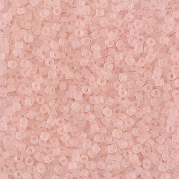 Delicas Size 11 Miyuki Seed Beads -- 1263 Transparent Pink Mist Matte