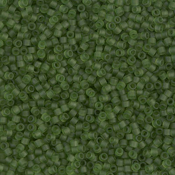 Delicas Size 11 Miyuki Seed Beads -- 1267 Transparent Olive Matte