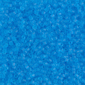 Delicas Size 11 Miyuki Seed Beads -- 1269 Transparent Ocean Blue Matte