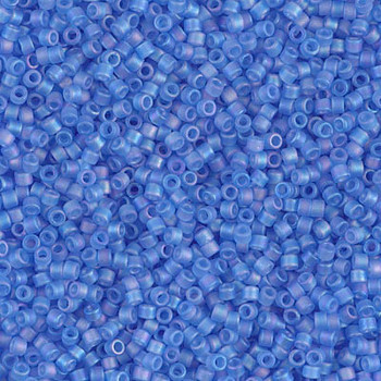 Delicas Size 11 Miyuki Seed Beads -- 1285 Transparent Azure AB Matte