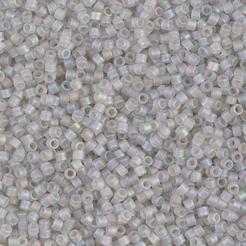 Delicas Size 11 Miyuki Seed Beads -- 1286 Transparent Grey Mist AB Matte